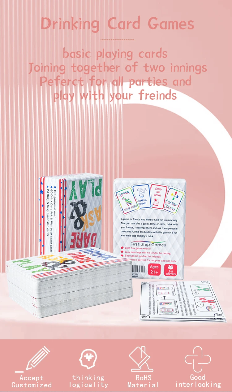 Top Sale Quality Wholesale Family Friend Funny Board Game Printing Drink  Playing Cards Custom Card Game - Buy Custom Card Game,Drink Game Cards,Custom  Printing Adult Trading Cards Kids Board Drinking Custom Flash
