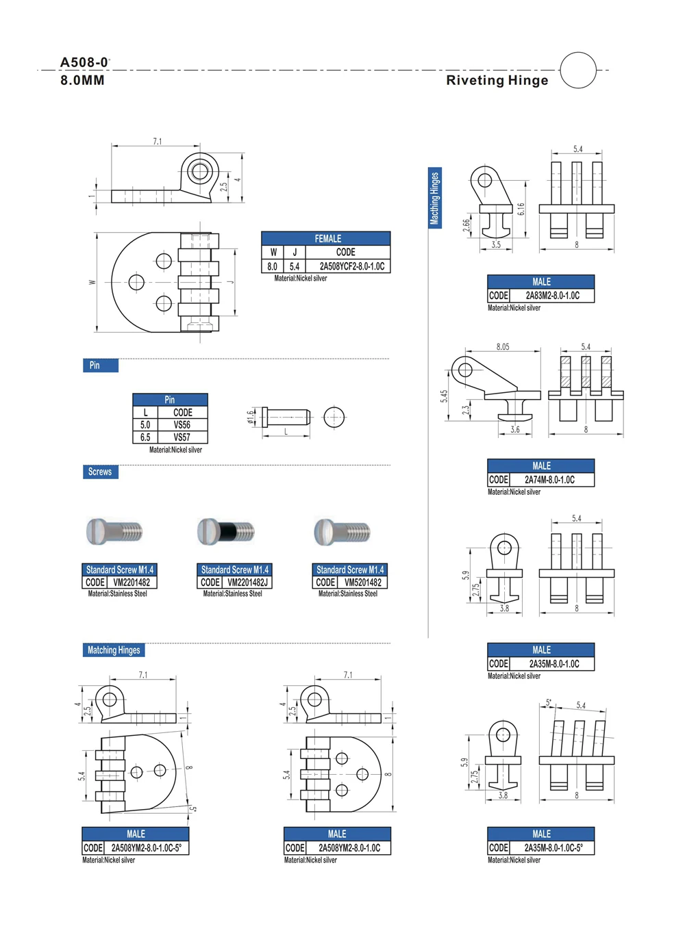 Glasses Assembly Hinges & Wire Cores - Eyewear Accessories