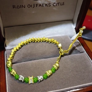 Elegant Fine Beaded Jade Bracelet From the Golden Years Collection