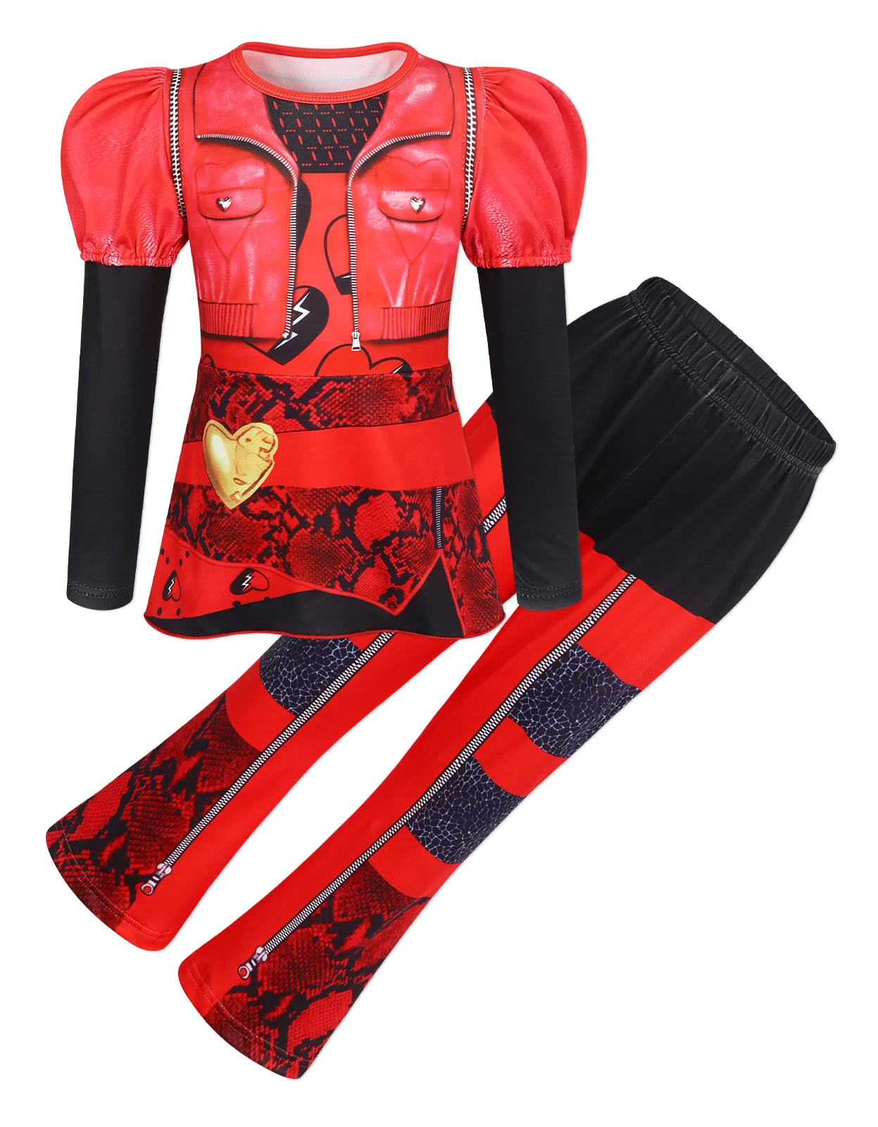 JANGZIIA Descendant 4 Rise Of Red Kleid – Movie Cosplay Kostüm Für Mädchen (Karneval, Halloween, Geburtstag) 3–13 Jahre