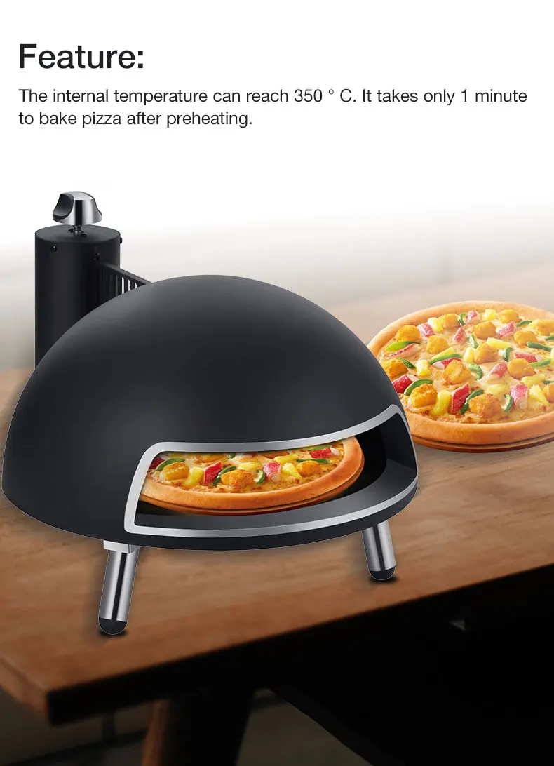 Anto Outdoor Portable Multifuel Gas Pellet Fired Pizza Baking Oven