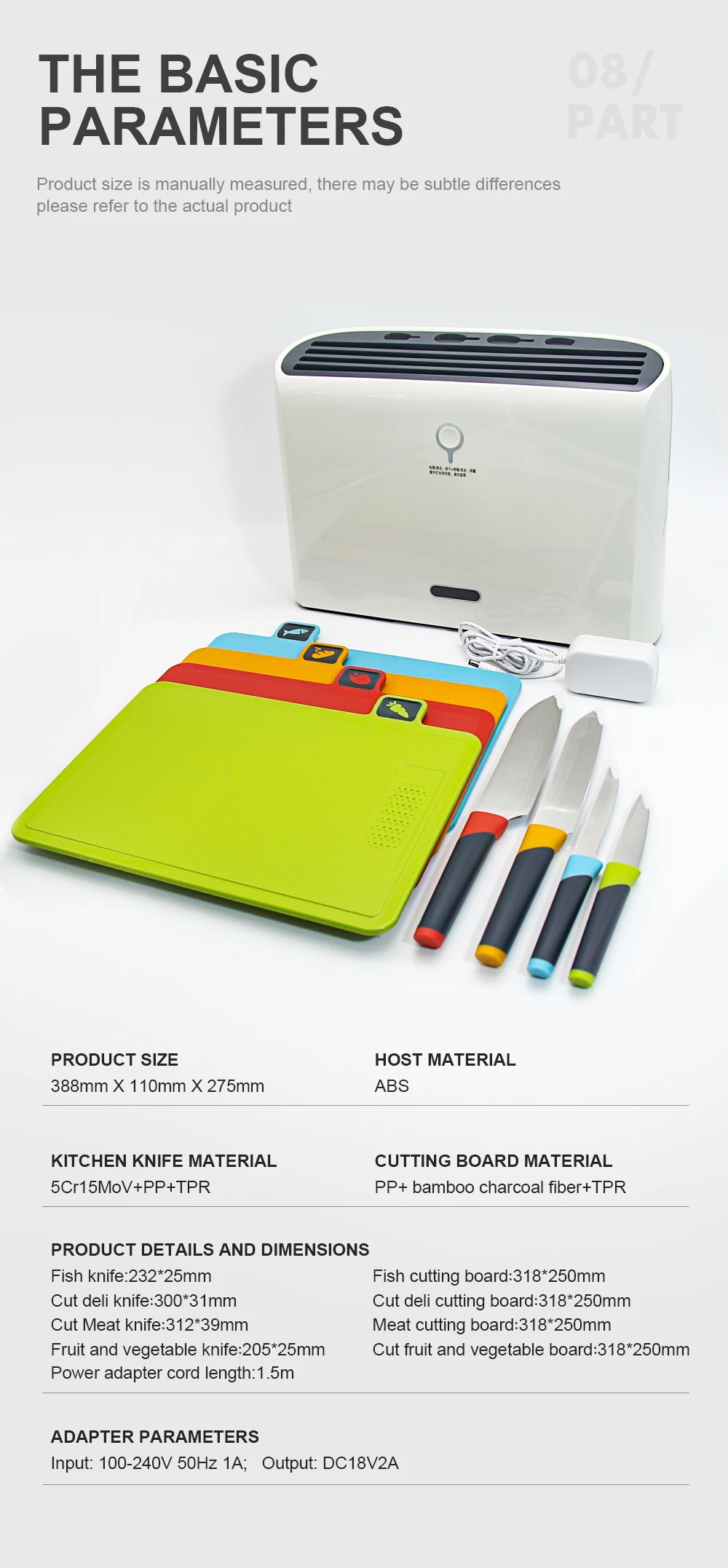 Portable Smart UV Light Chopping Board Knife Sterilizer Holder – Mavigadget
