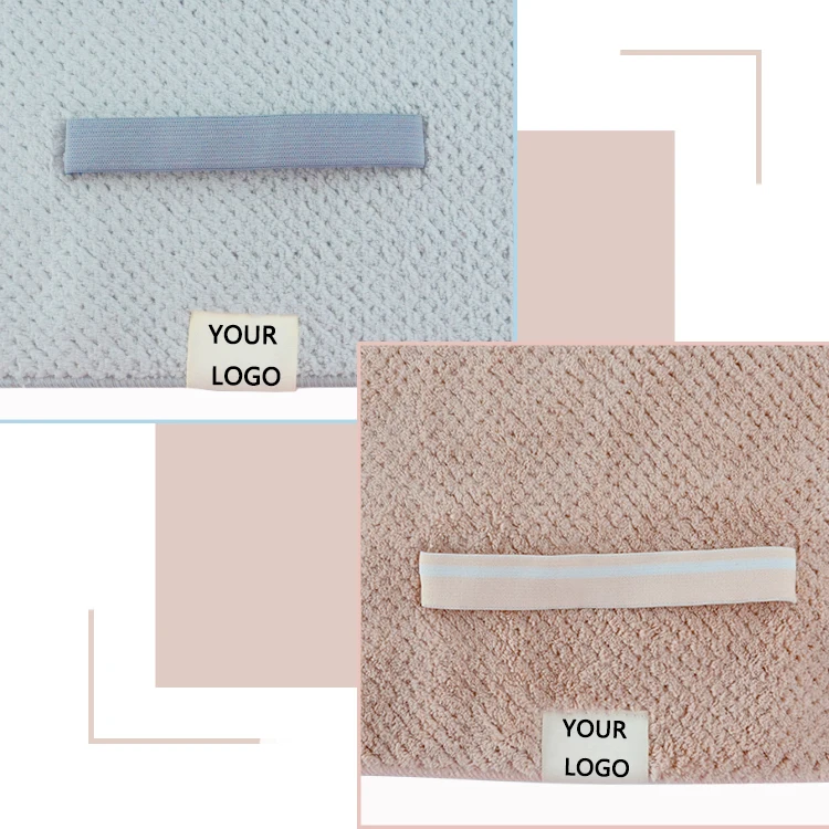 CHENGHE, большое полотенце для волос из микрофибры для женщин, удобное полотенце для сушки волос с эластичной лентой, полотенце с пользовательским логотипом