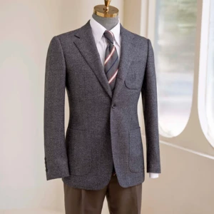 Haute Couture Men's 100% Wool Bespoke Wedding Suit 120-150' Super British Fabric Single Breasted Pant Coat Design High Plus Size