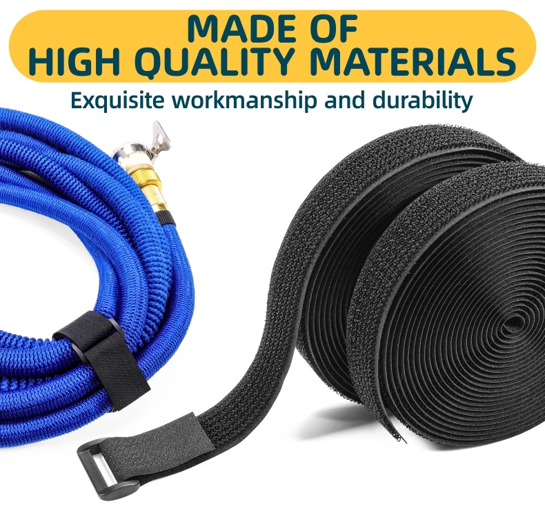 Width 25mm 2 in 1 Hook Loop Strap Equipped With Buckles Self-locking Hook&Loop Fastener Tape Length Adjustable