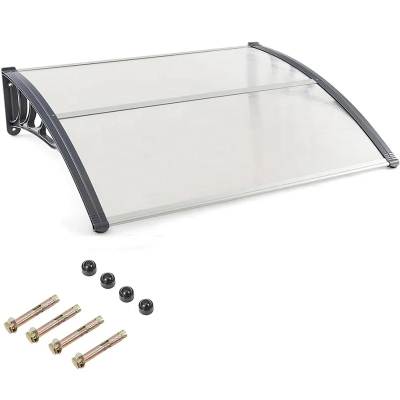 Polycarbonate Awning Sheet Pc Plastic Panel Light Sun Door Awning Balcony Canopy Rain Cover Shop Front Canopy