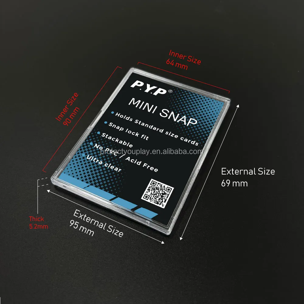 50 Pack) Ultra Pro Mini Snap Card Holders Stackable Standard - Foto 11