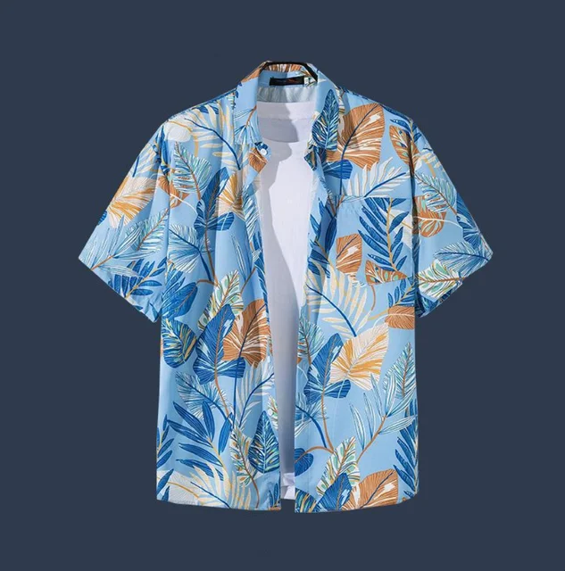 2024 OEM ODM Men Vacation popular custom Summer Beach Casual Printed Men's Shirt Wholesale Factory Outlet Hawaii Plus Size Shirt