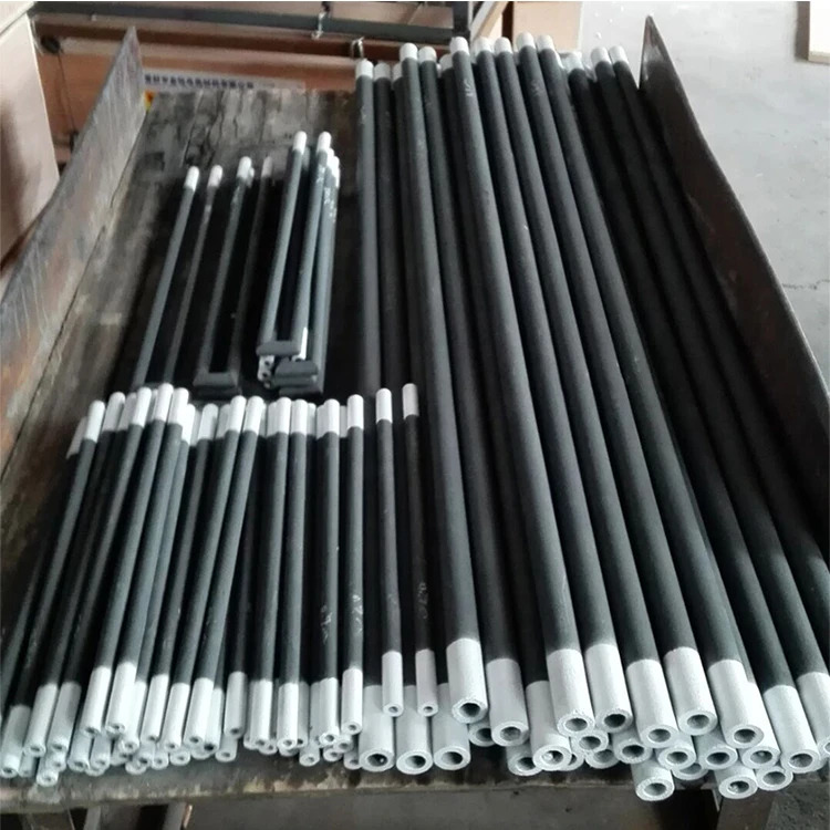 Straight sic silicone carbide heating rods with cold zone and hotzone silicon carbide element