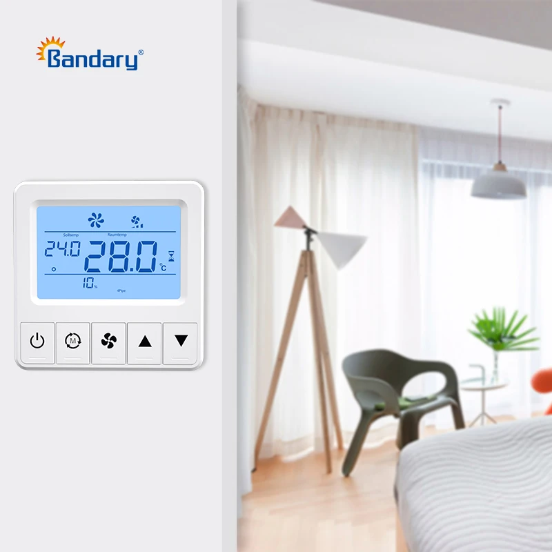 Bandary weekly programmable AC digital Modbus fan coil smart room thermostat