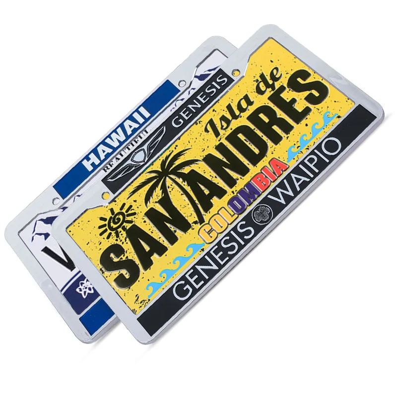 USA Size UV Printing Aluminium Customized Decoration Plate Frames Racing Decorative License Plate Frame