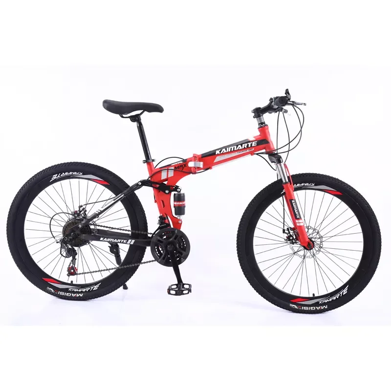 Folding Mountain Bike 21 Speed, Double Absorber Disc Brake