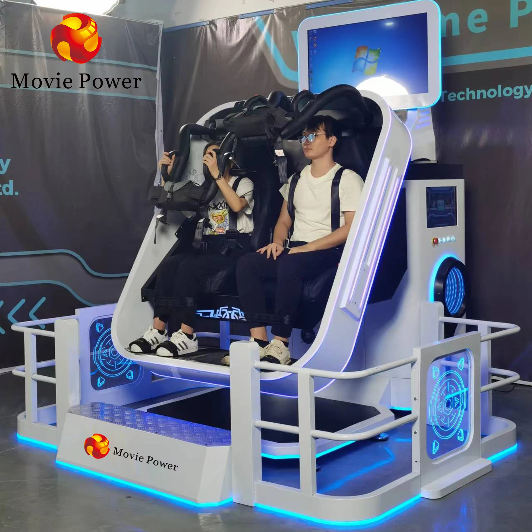 360 Vr 2 Seats Chair Aircraft Double Seats Virtual Reality Motion Simulator Game Machine 8980