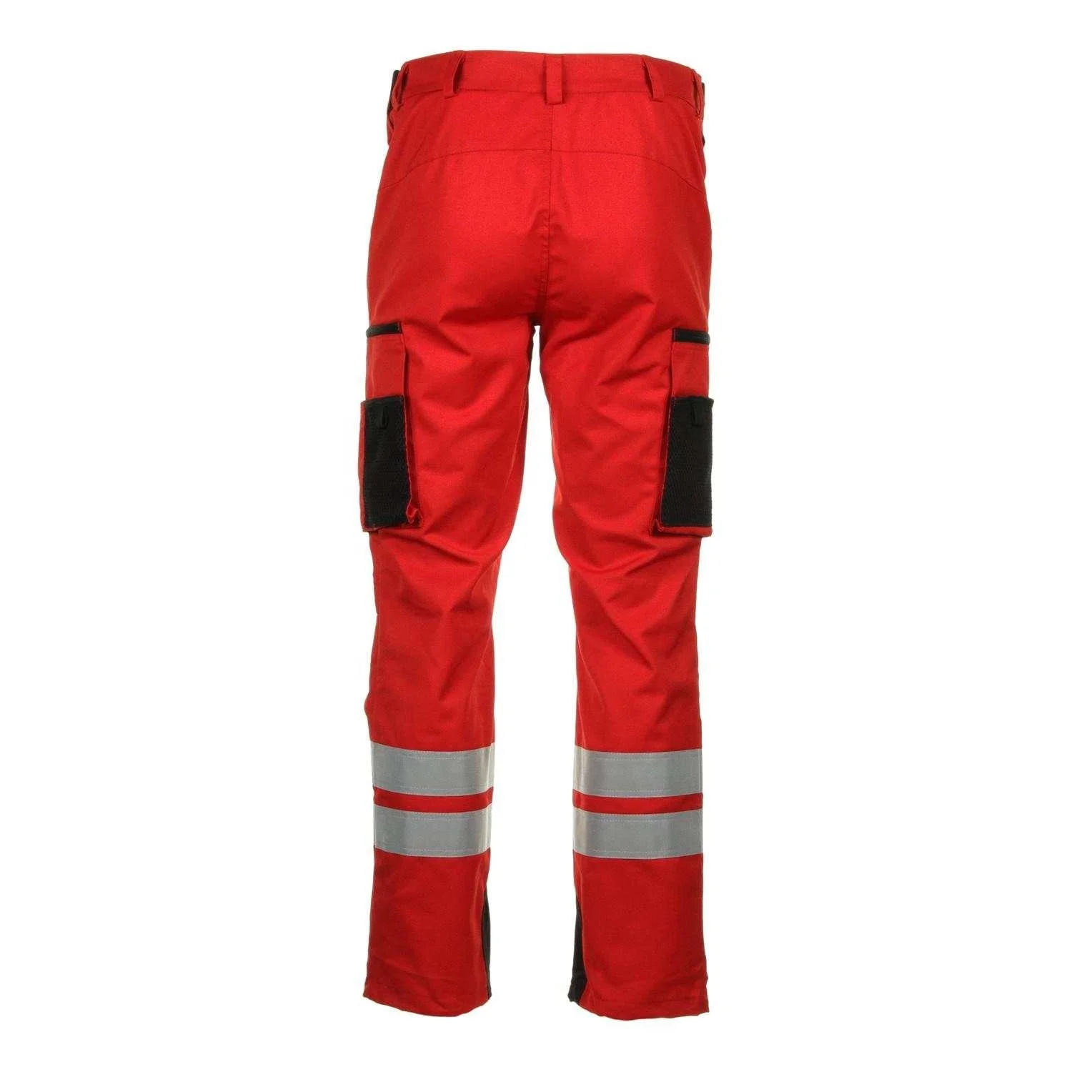 European Style Hi Vis Multi Pocket Cargo Work Pants High Visibility Safety Work Pants with Reflective Tape