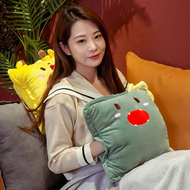 Одеяло с животными, плед для кровати, одеяло для офиса, мягкая подушка для студентов