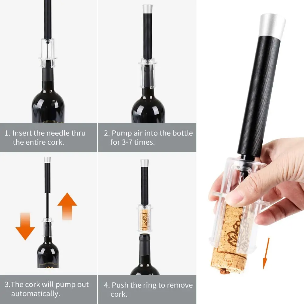 Wine Opener Air Pump Pressure Vacuum Wine Corkscrew Party Restaurant
