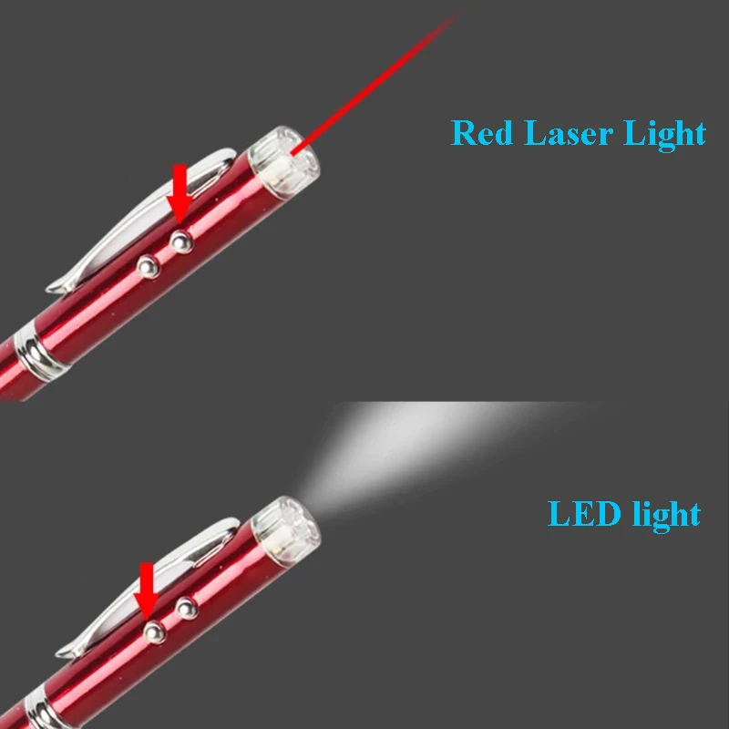 Stylo Laser Multifonctionnel Aléatoire 4 En 1, Pointeur