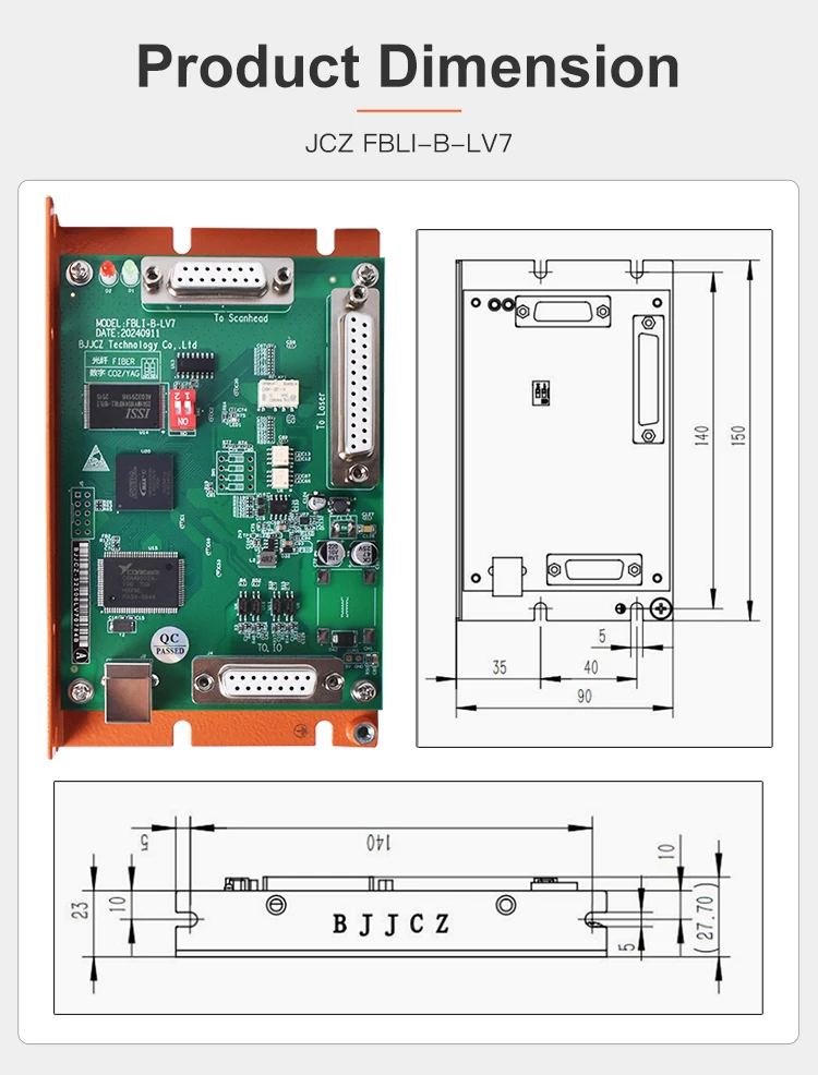JCZ Control Card for 1064nm Fiber CO2 YAG UV Laser Marking