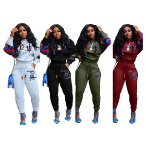 Women's Fall Fashion Two-Piece Set Above Knee Leisure Suit with Printed T-Shirt and Solid Pattern Sweatshirt