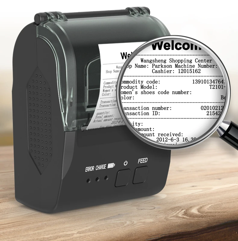 Mobile Receipt Bill Ticket Printer Queue Barcode Mini USB 58mm Thermal Receipt Printer for Supermarket Hospital Vending Machine