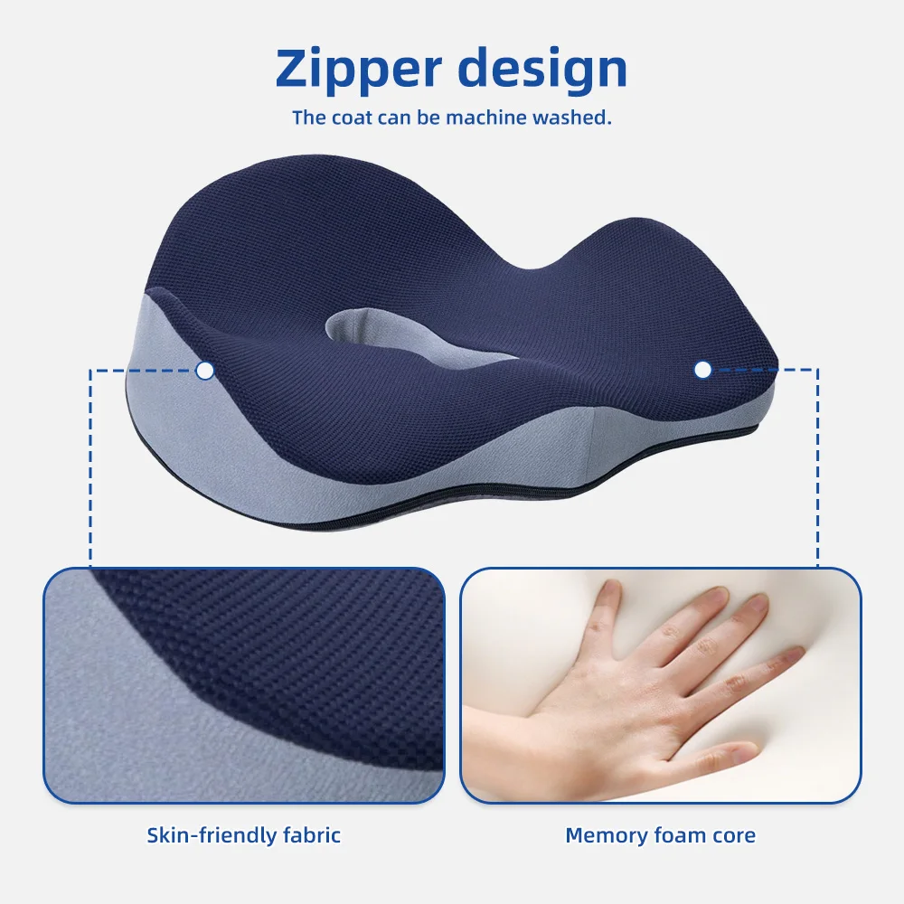 Wholesale Thick Coccyx Tailbone Relief Chair Pad with Non-Slip Back Me - product detail 5