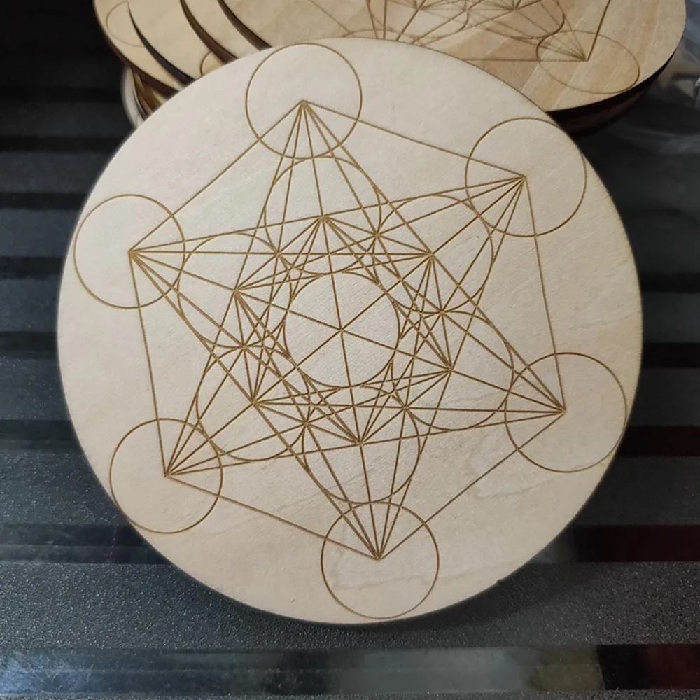 Spiritual Custom Home Decor Sacred Geometry Carved Wood Craft Engraved ...