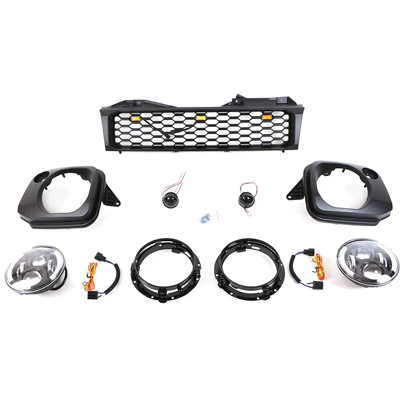 Front Grille With Headlights kits Fit For SUZUKI Jimny