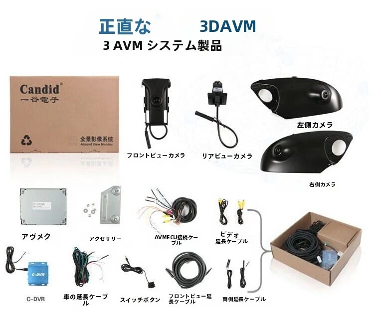 トヨタ プラド用 360度パノラマカメラ AVM 1080P 防水機能付き