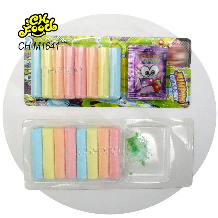 Low MOQ Wholesale Halal Jumping Cotton Candy Sweets OEM and Wholesale Marshmallow Stick with Popping Candy for Kids