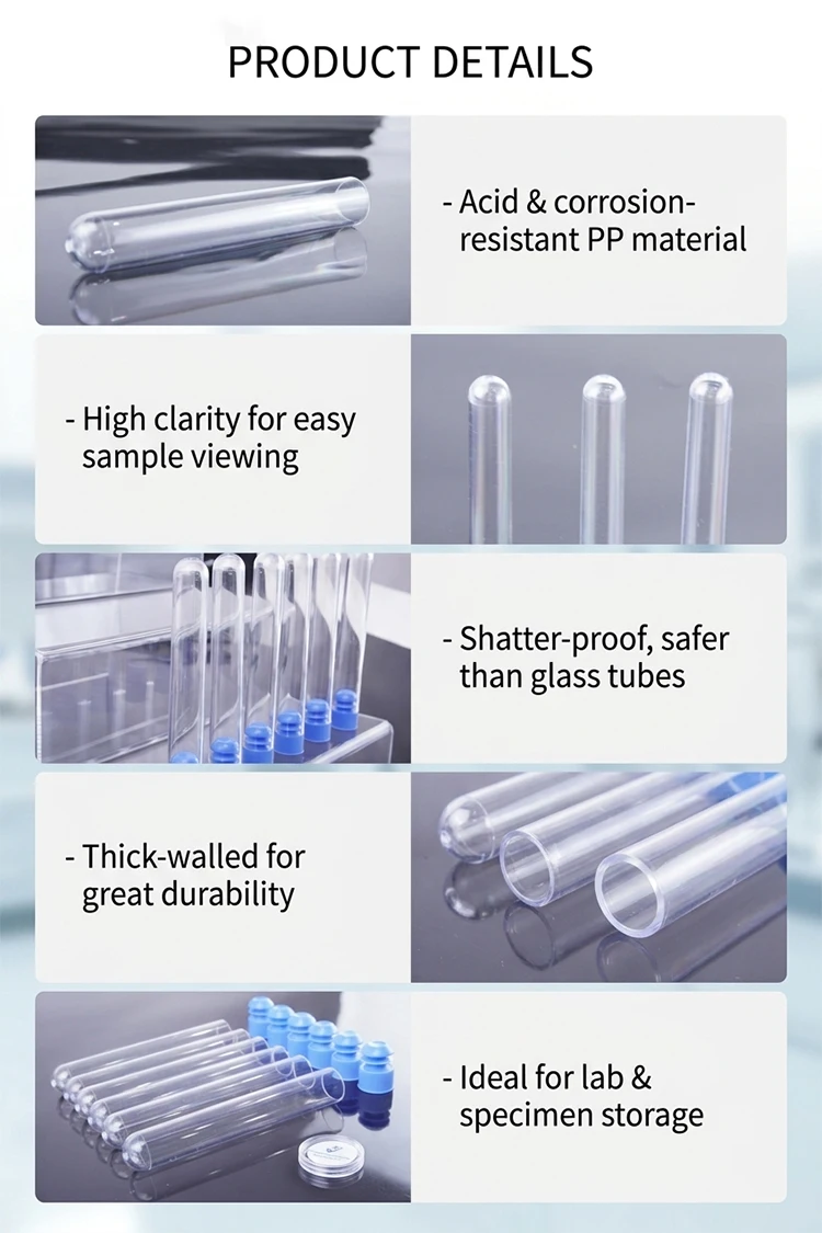 plastic test tubes