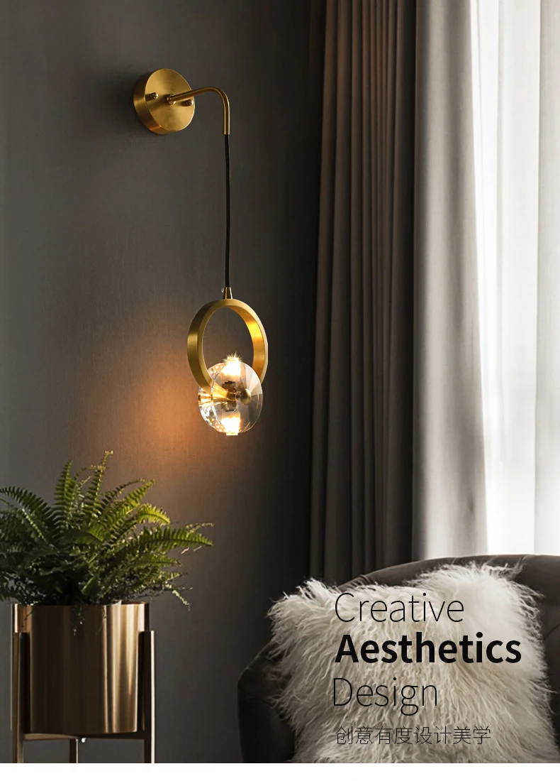 MEEROSEE Modern Sconces Wall Light Bedroom Light Reading Wall Lamp MD87131