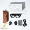 Sunglasses with blue light blocking lenses - brown charging case