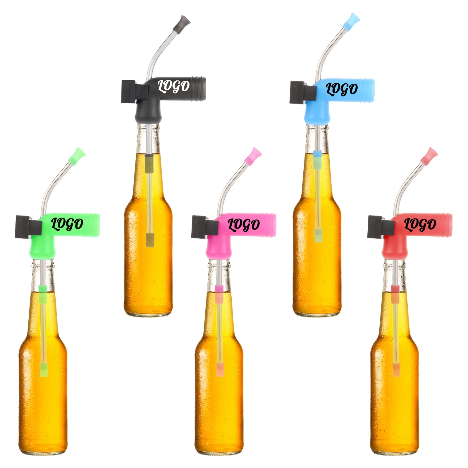 Custom Branding Bottle Beer Bongs Funnel With Led Timer Buy Bottle