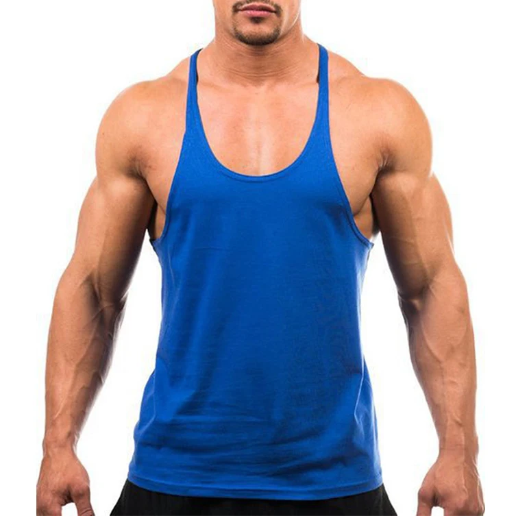 Custom Muscle Fitness Bodybuilding Gym Clothing Male Sleeveless Vest Print Blank Wife Beater 8045