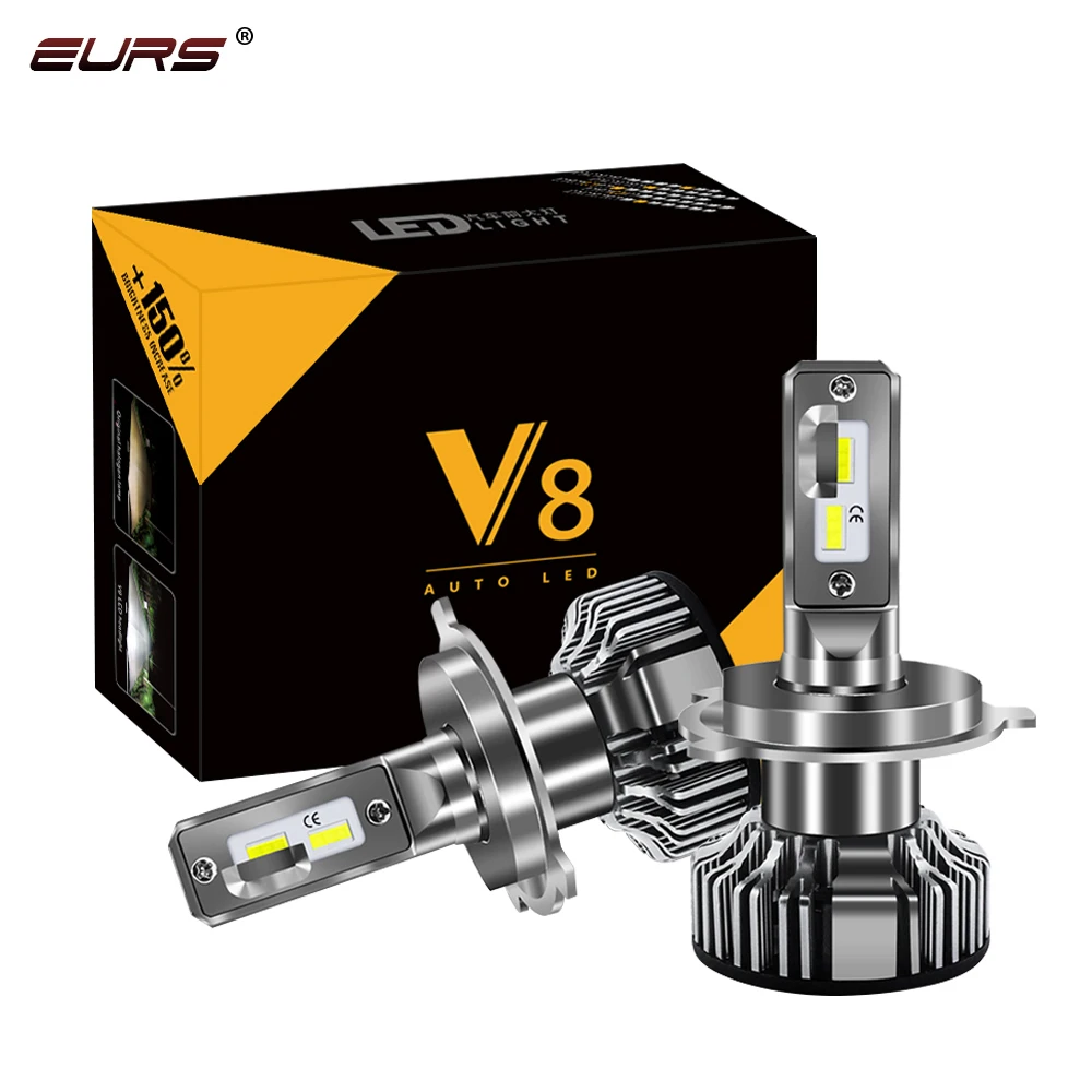 Plagen Geladen Effectiviteit Eurs High Power Headlight Led Bulb H4 Led H7 50w 8000lm V8 Auto Led Light  9006 Car Bulbs H13 9005 9006 9004 Led 9007 - Buy Led 50w H11 For Fog Lamp,V8