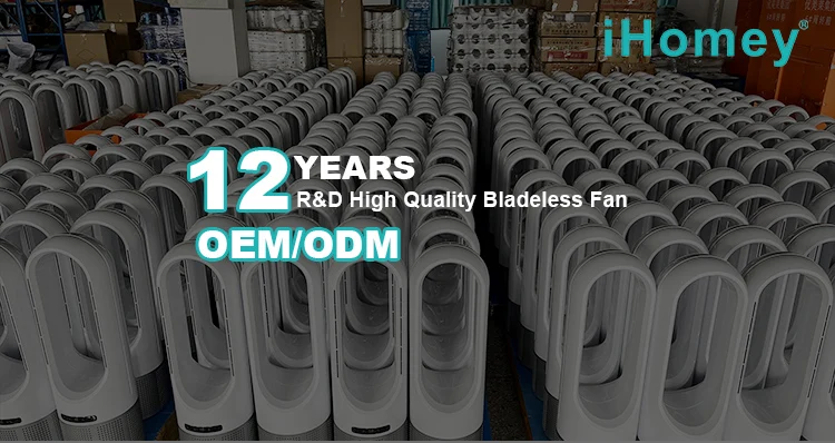 Ihomey AM-046JR LED Hot and Cold Bladeless Fan with H13 HEPA
