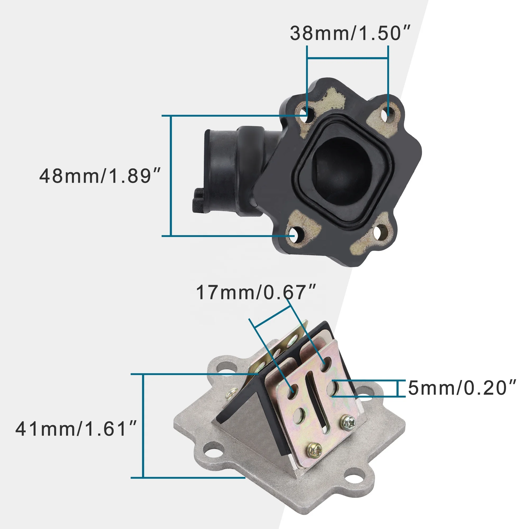 GOOFIT Intake Manifold Reed Valve Replacement for Yamaha 2 Stroke Engine 49cc 50cc Aerox Nitro Aprilia SR50 Scooter