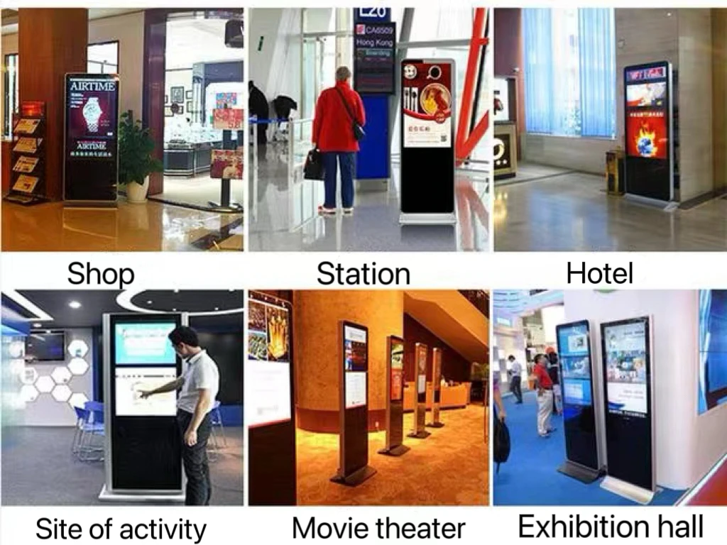 75 inch full screen vertical high brightness display Digital stand HD Digital signage and display LCD advertising display factory