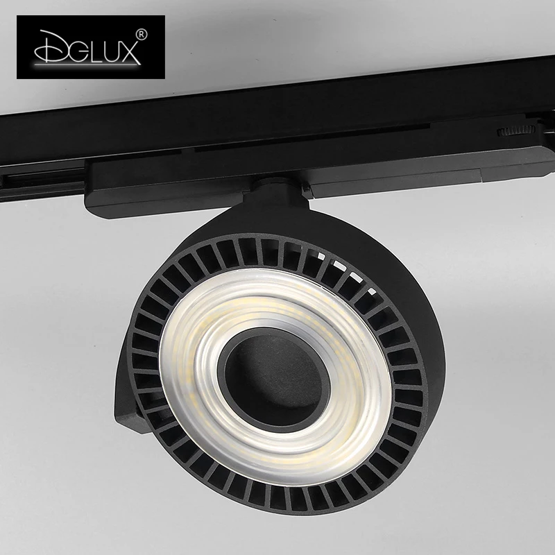 3 фазы Встраиваемая 2/3/4 провода светодиодный Трековый светильник коммерческий проектор алюминиевого литья под давлением для трекового светильника магазина