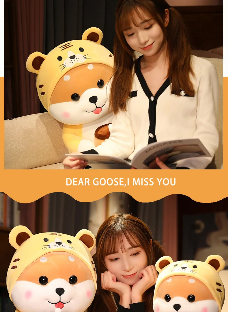 Customized High Quality Cute Corgi Milk Tea Plush Toy Mascot Children's Gift Stuffed Corgi Dog Doll Animal Plush Toy