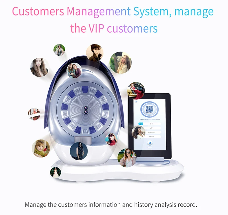 Description Picture 4 of itemProfessional 3D Tech Wood Lamp Magic Mirror Skin Analysis Machine Portable Facial Skin Analyzer 2024