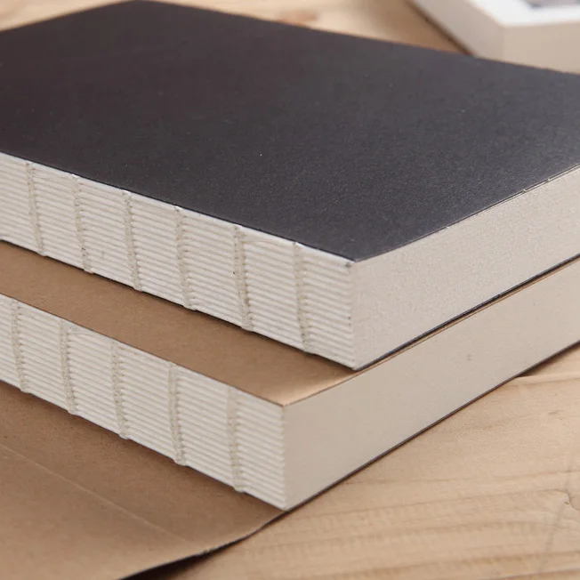 rustic bound sketch books, open flat