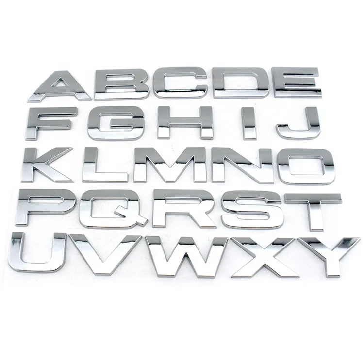 Car Bonnet and Trunk Logo Name Adhesive Chrome Letters&Numbers for RANGE ROVER Auto Badge Parts Decoration Stickers