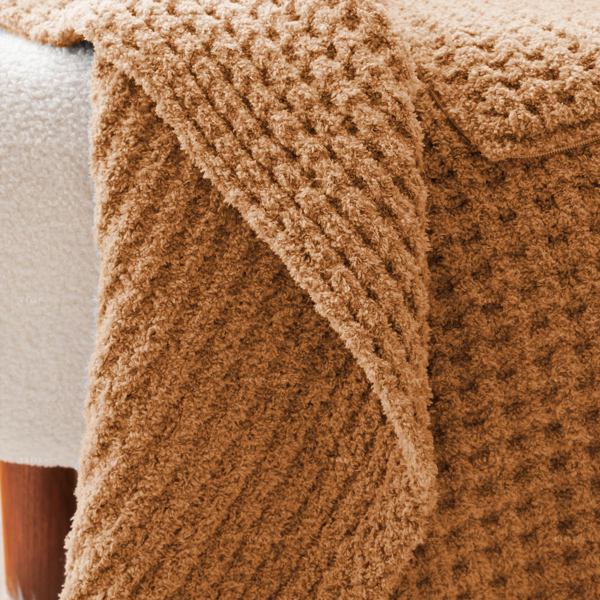 OEKO-Tex Certificated 2-in-1 Pillow Knitted Reversible USA Buttery Blanket Chenille American Flag Feather Yarn Throw Blanket