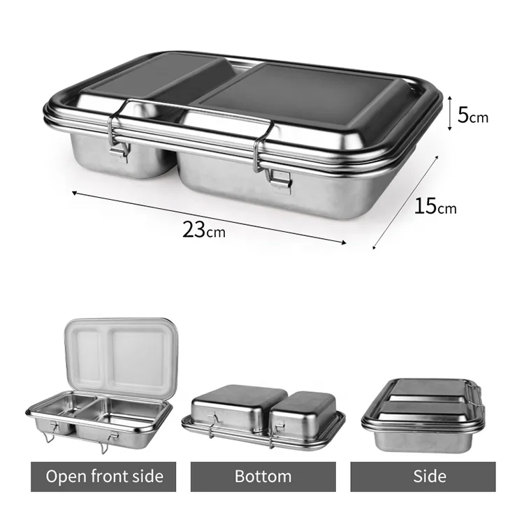 Aohea Meal Prep Lunch Containers for Kids Metal 304 Stainless Steel Betno  Box - China Stainless Steel Bento Box and Lunch Box price