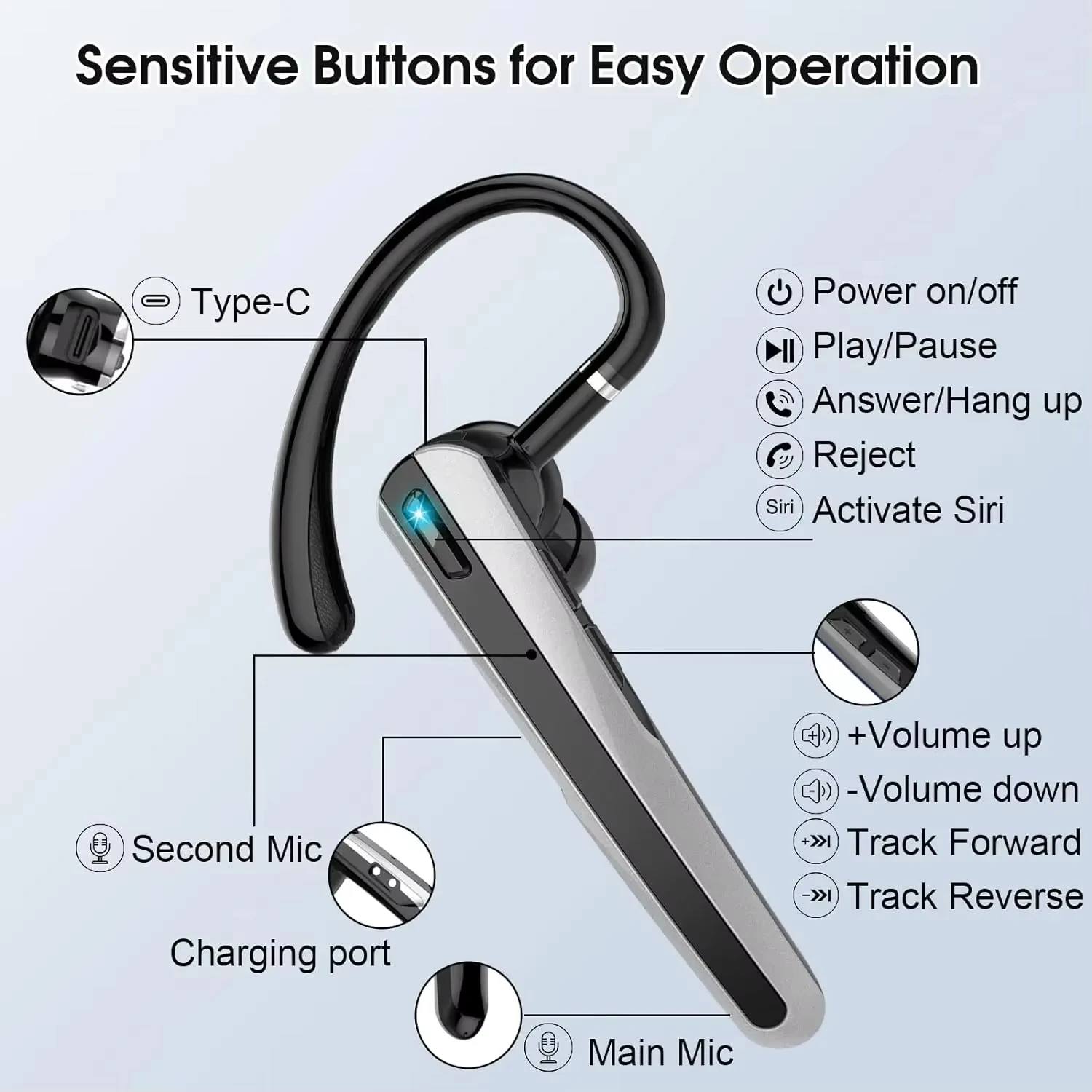 Ear Single Port Headphone Mic Bopmen Wired Gaming Headset With