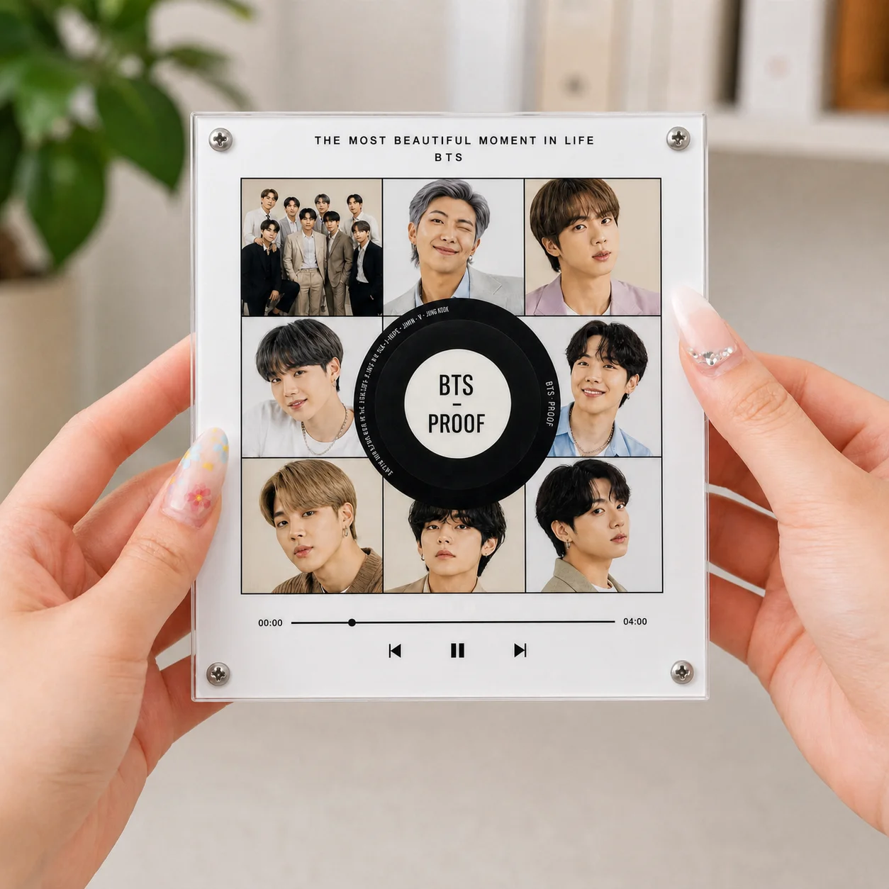 BTSアルバムカバーNFC回転式冷蔵庫マグネットミュージックプレーヤー