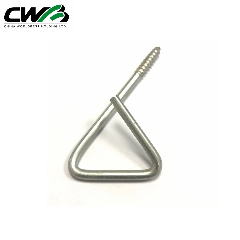 Carbon steel partical thread small Triangle Hook screws