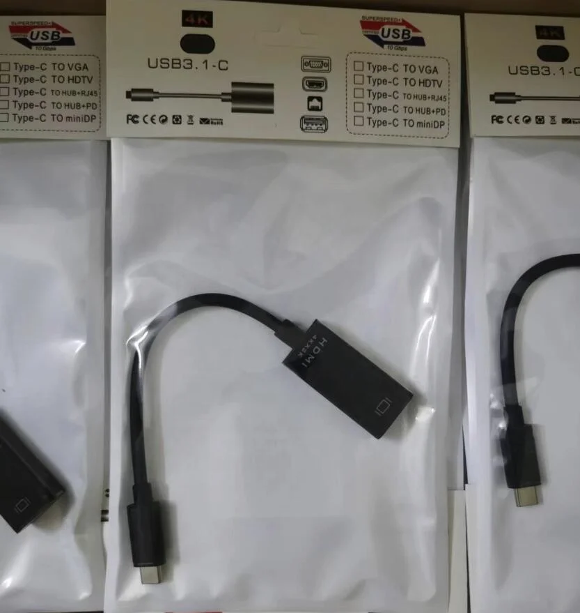 20 см 4K Тип C к HDMI адаптер USB 3 1 USB-C USBC для подключения женскому кабелю