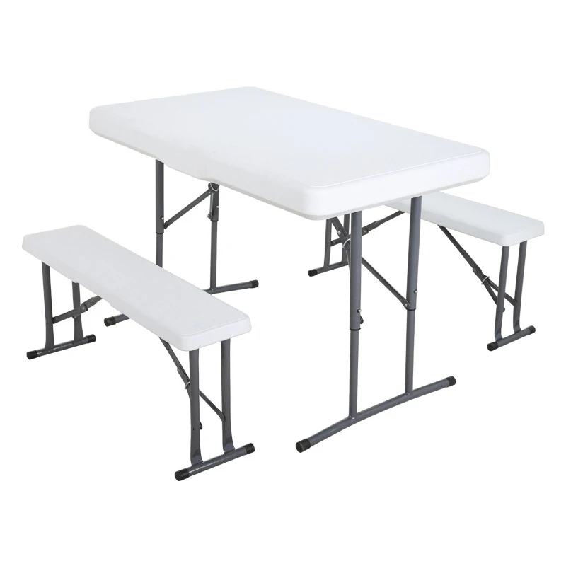 6ft Solid Steel Frame HDPE Table Top Party Dining Rental Plastic Folding Outdoor Table